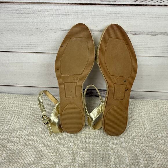 Neiman Marcus Metallic Espadrille‎ Sandals Womens 36 / 6 - Picture 5 of 5